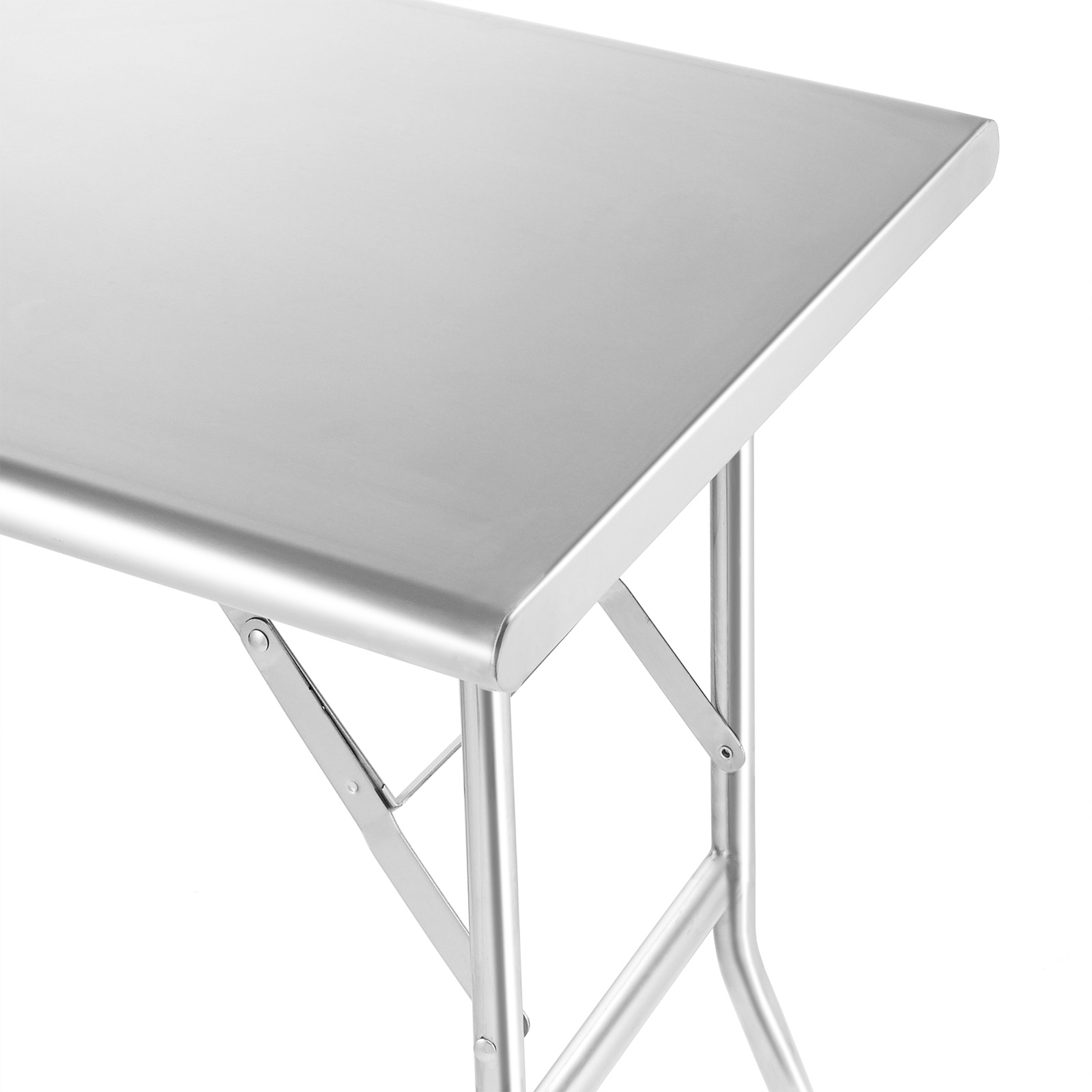 GRIDMANN Stainless Steel Folding Table 48 x 24 Inch Kitchen Prep & Work Table