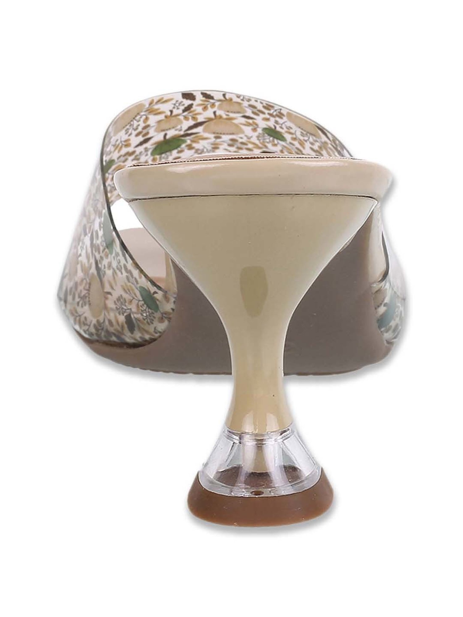 Mochi Women's Beige Casual Stilettos