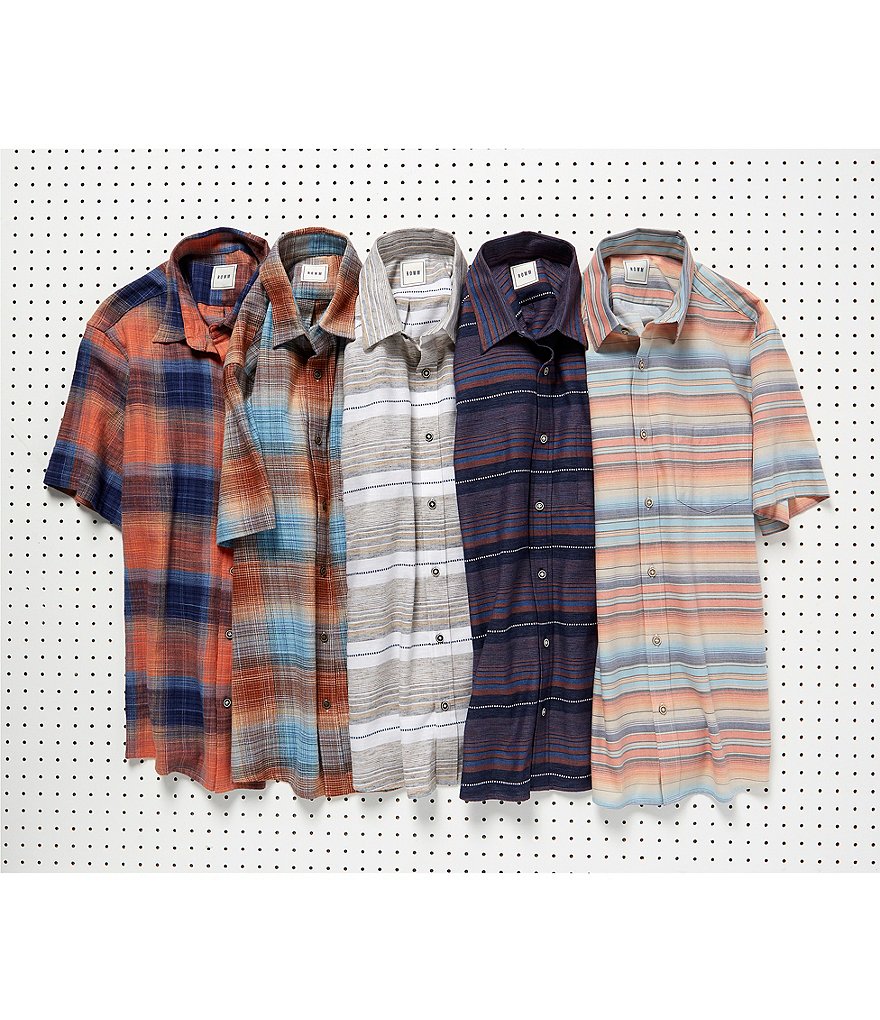 Rowm Short Sleeve Plaid Twill Sportshirt