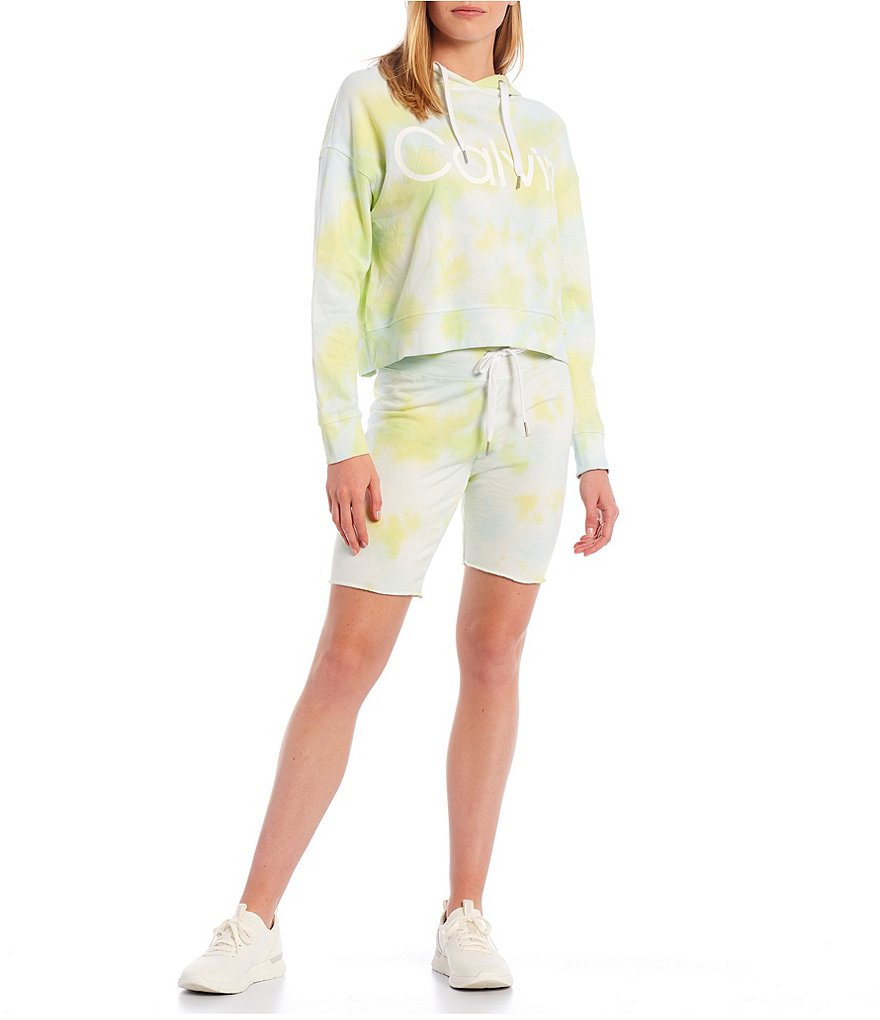 Calvin Klein Performance Tie Dye Calvin Logo Drop Shoulder Coordinating Hoodie