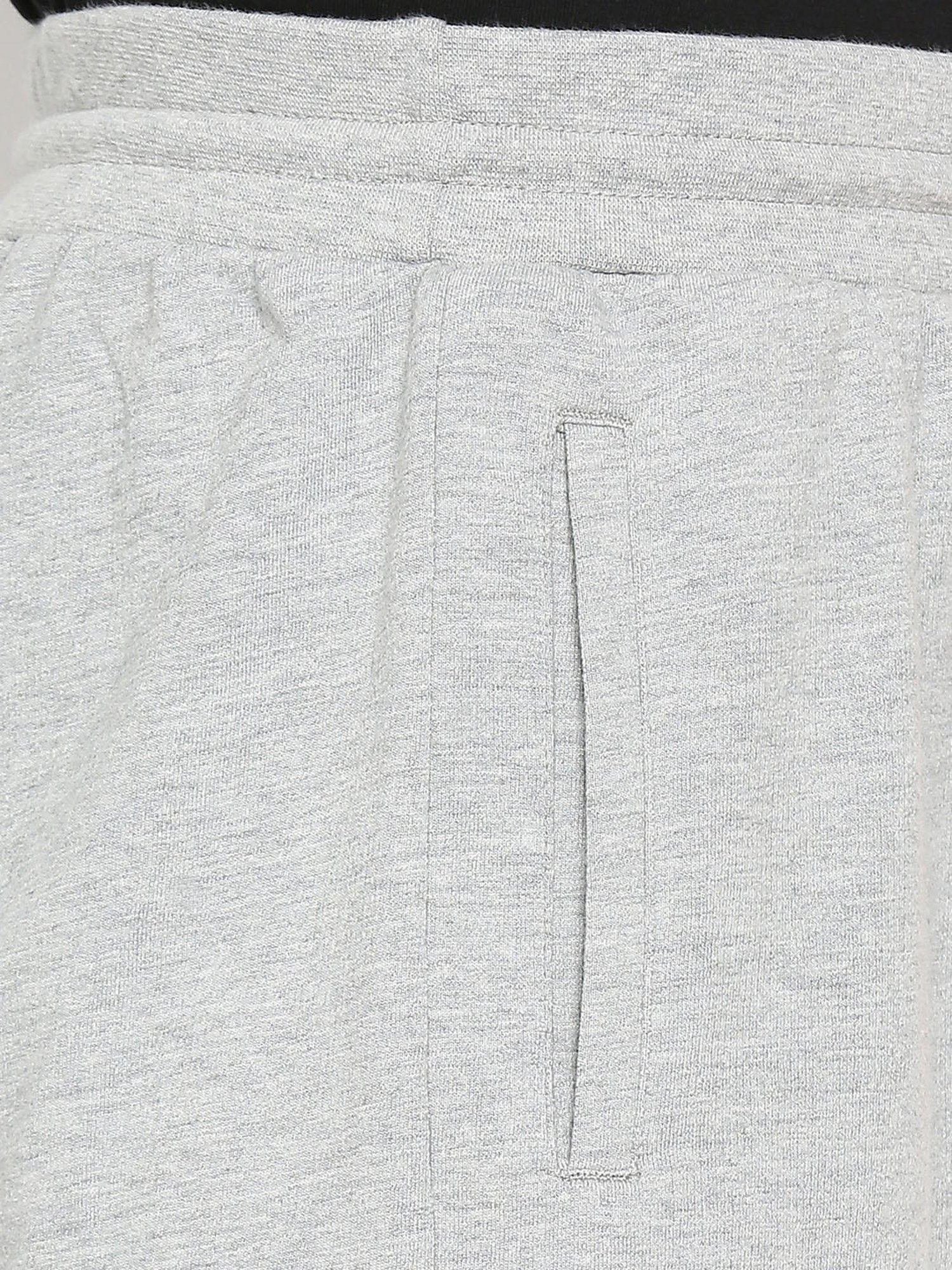 UnderJeans by Spykar Grey Melange Regular Fit Shorts