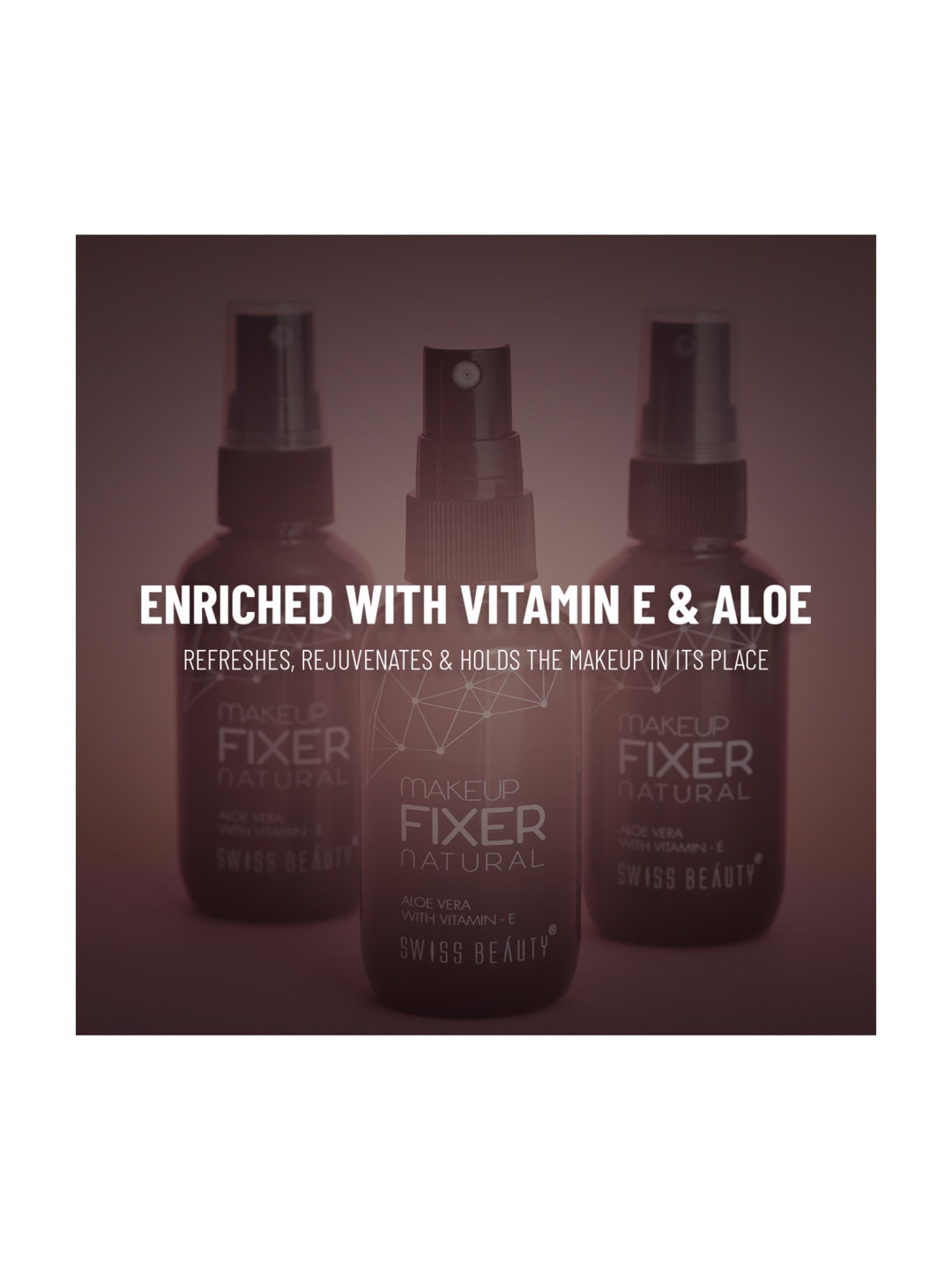 SWISS BEAUTY Long Lasting Makeup Fixer Natural Aloe Vera with Vitamin-E - 70 ml