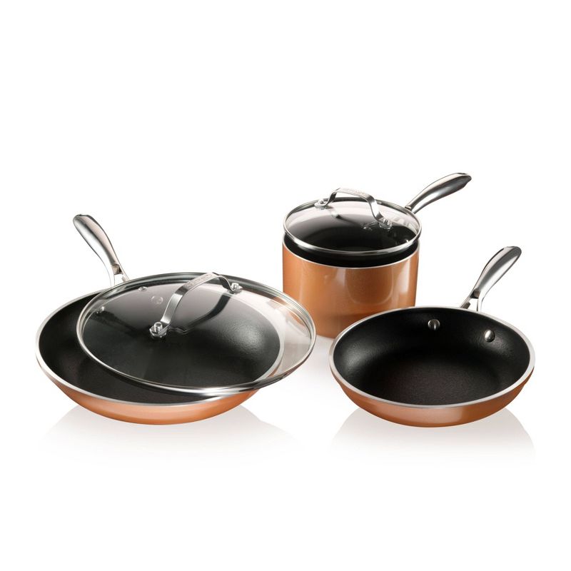 Gotham Steel Cast Textured Copper 5pc Cookware Set