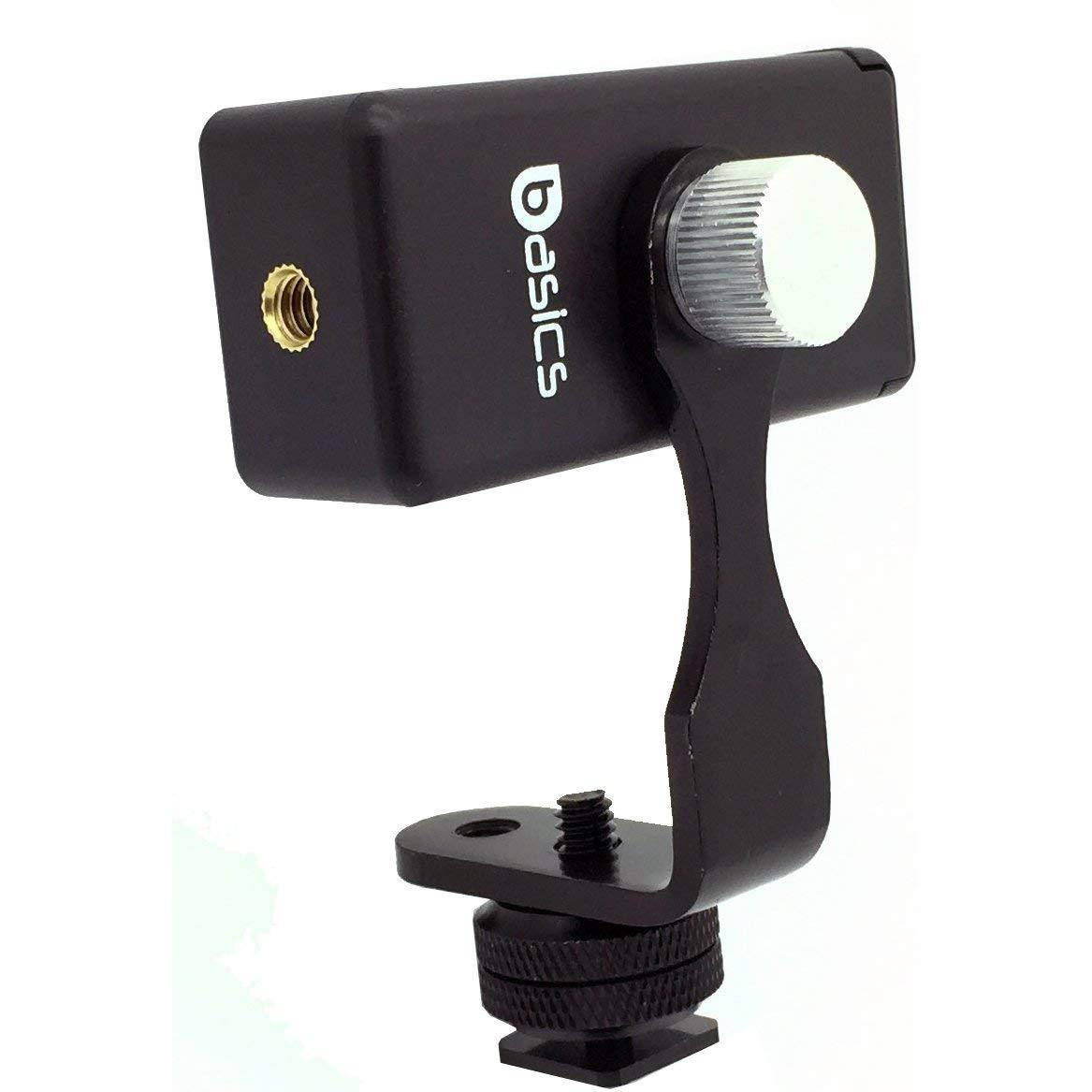 Accessory Basics DSLR Hot Shoe Flash Camera Smartphone Live Recording Mount w/360&ordm; Rotation Thumb Screw for Apple iPhone XR XS MAX X 8 7 6s Plus Samsung Galaxy S10 S9 S8 Edge Note LG V30 Droid
