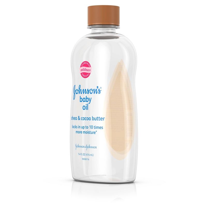 Johnson's Baby Oil with Shea & Cocoa Butter For Dry Skin - 14 fl oz