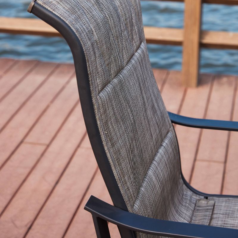 6pc Steel Patio Dining Sets Gray - Lokatse