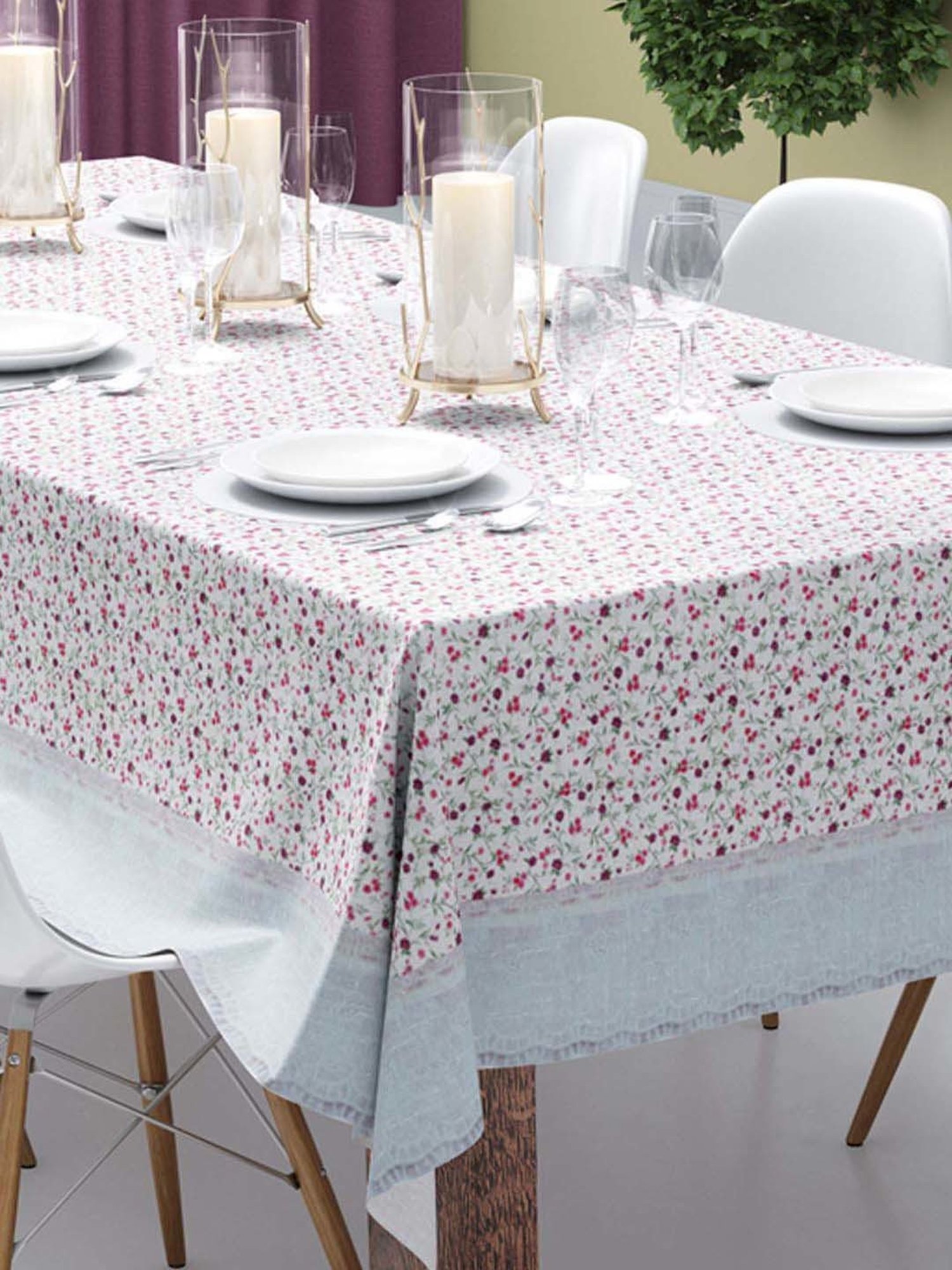 Bianca Classic Clear Multicolor Pvc 8-10 Seater Table Cloth