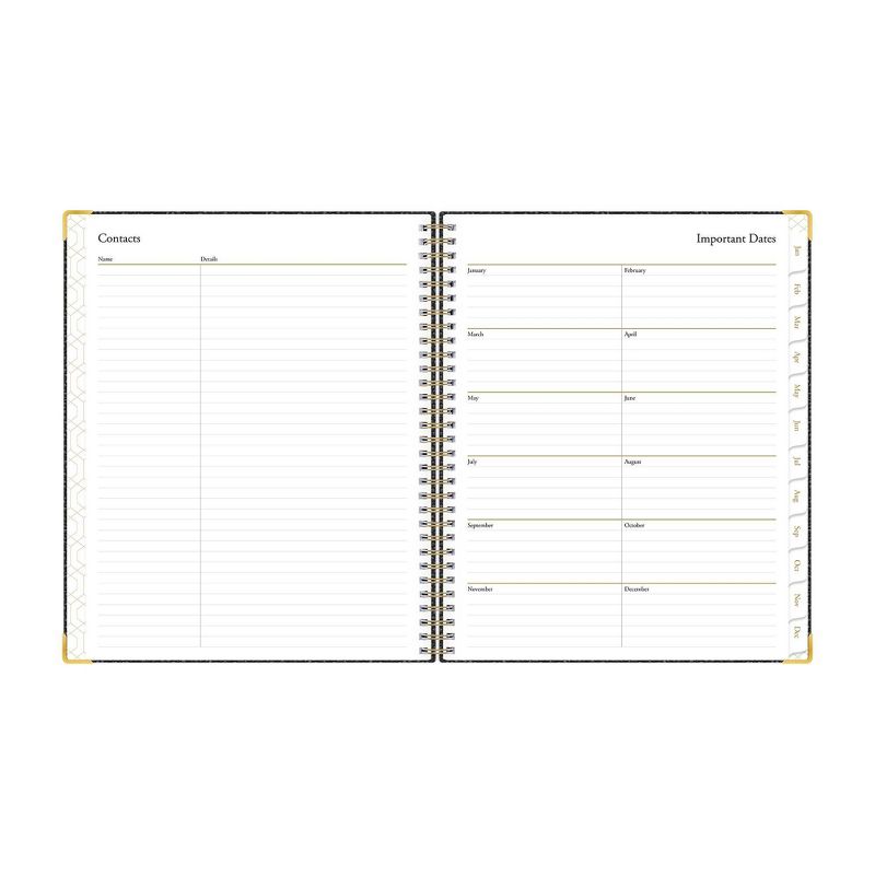 2021 Planner 7" x 9" Hard Cover Weekly/Monthly Wirebound Charcoal - Blue Sky