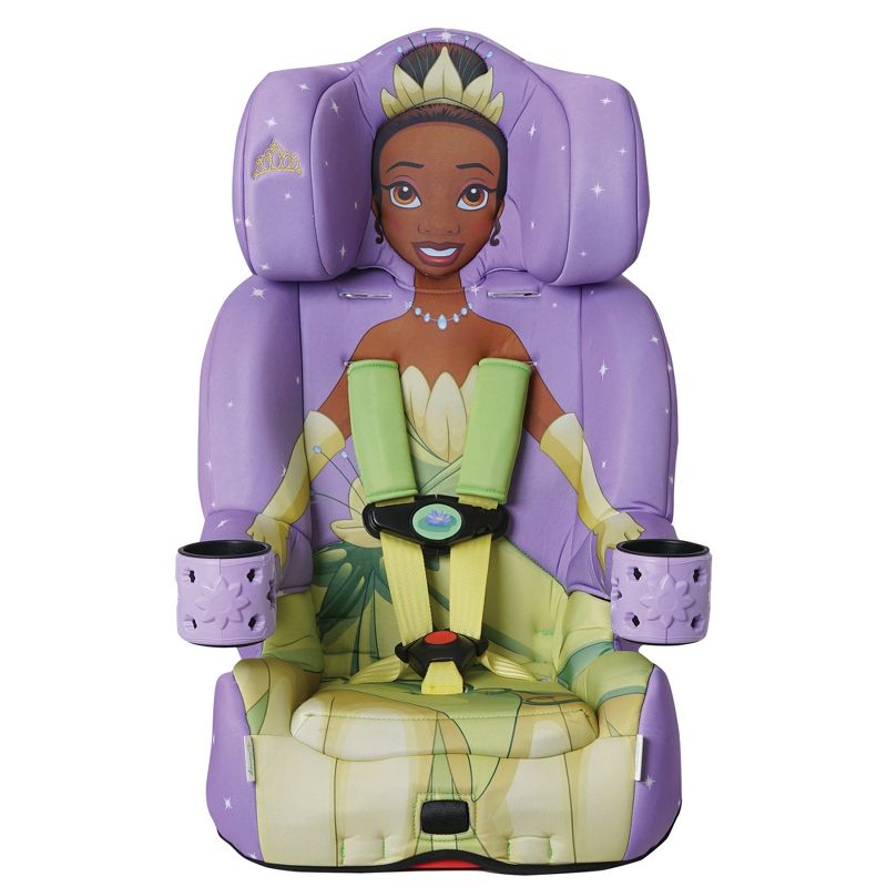 Kids Embrace 2 in 1 Combination Travel Convertible Forward Facing Toddler Child Car Seat and Booster Seat, Disney Princess Tiana