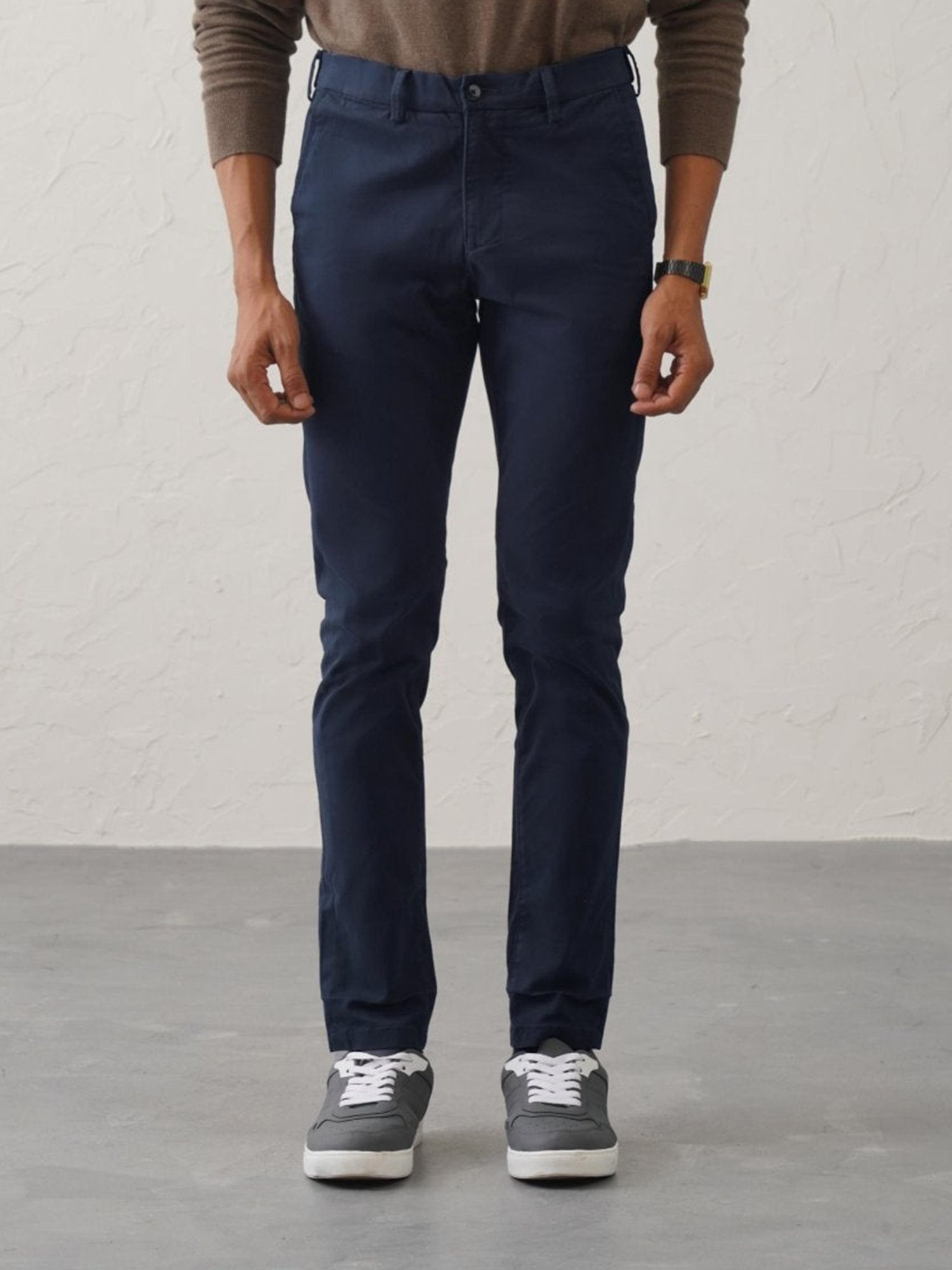 MinusOne Navy Slim Fit Chinos