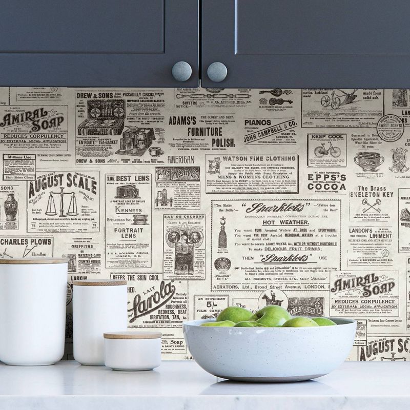 NuWallpaper Published Peel & Stick Wallpaper Charcoal