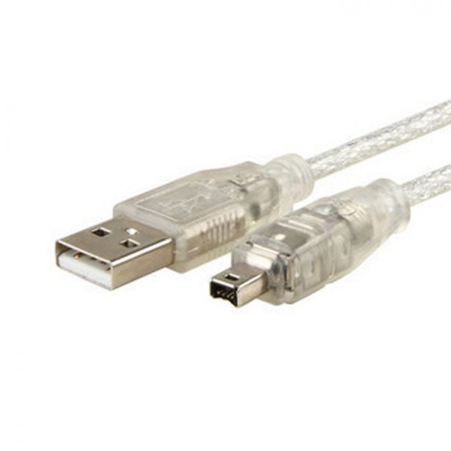 Cablecc USB Male to Firewire IEEE 1394 4 Pin Male iLink Adapter Cord Cable for SONY DCR-TRV75E DV