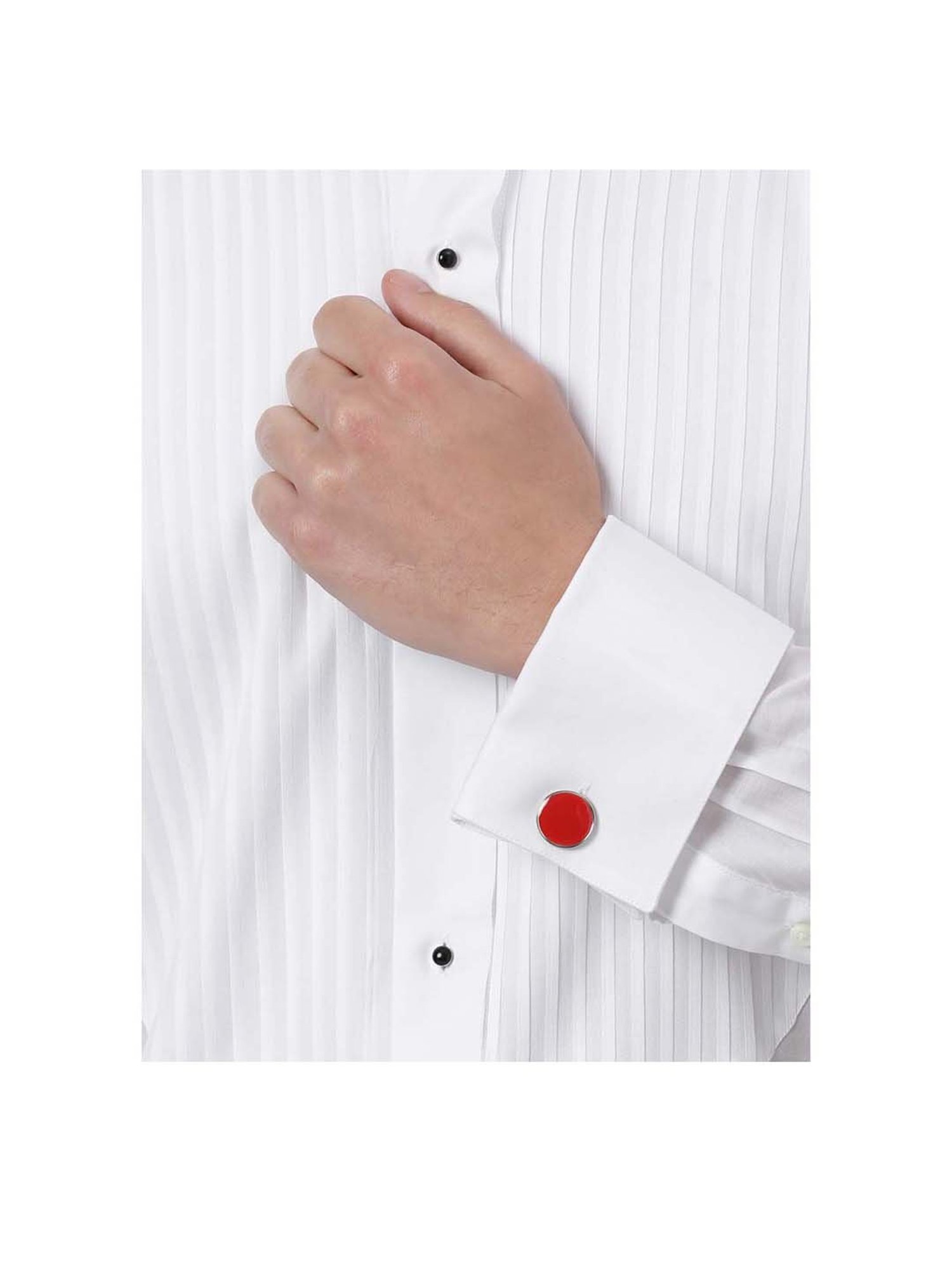 Tossido Red Solid Cufflinks