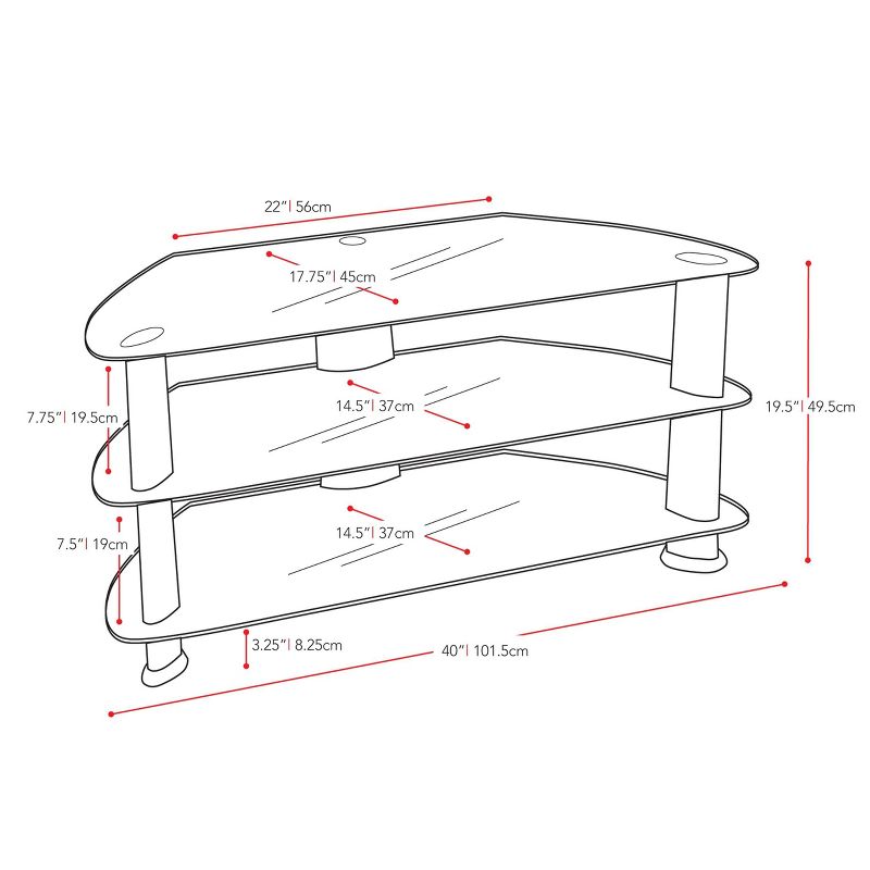 Corner Tv Stand CorLiving Black