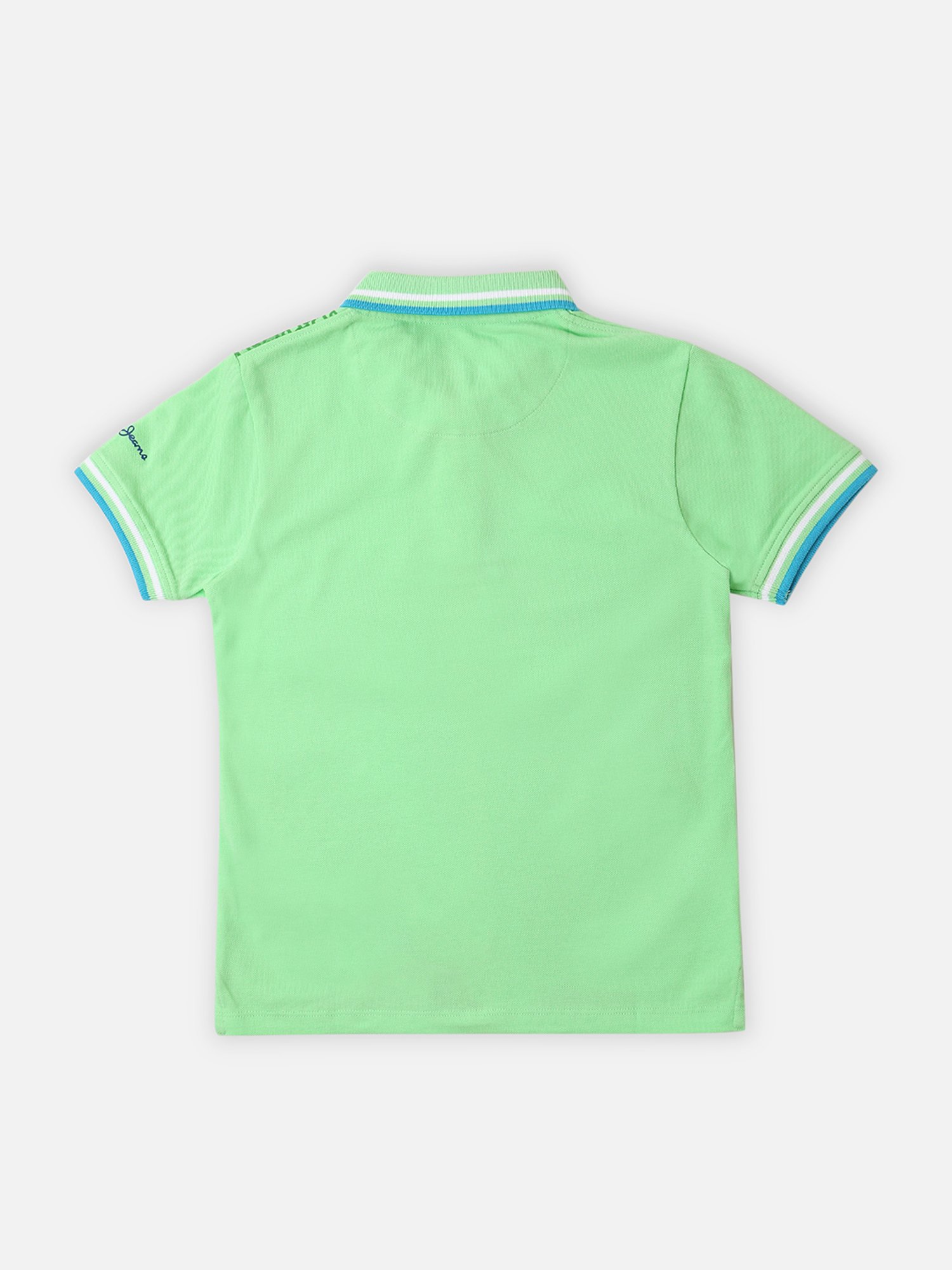 Pepe Jeans Boys Green Printed Polo T-Shirt