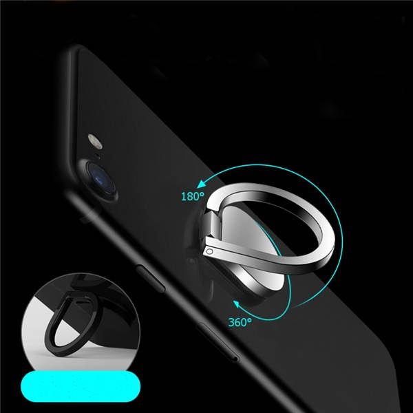 Universal 360&deg; Rotation 180&deg; Foldable Ring Bracket Phone Holder Desktop Stand for iPhone Samsung  Pink