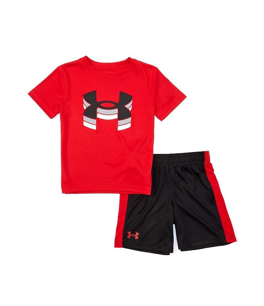 Under Armour Little Boys 2T-7 Short-Sleeve UA Rising Logo Tee & Short Set