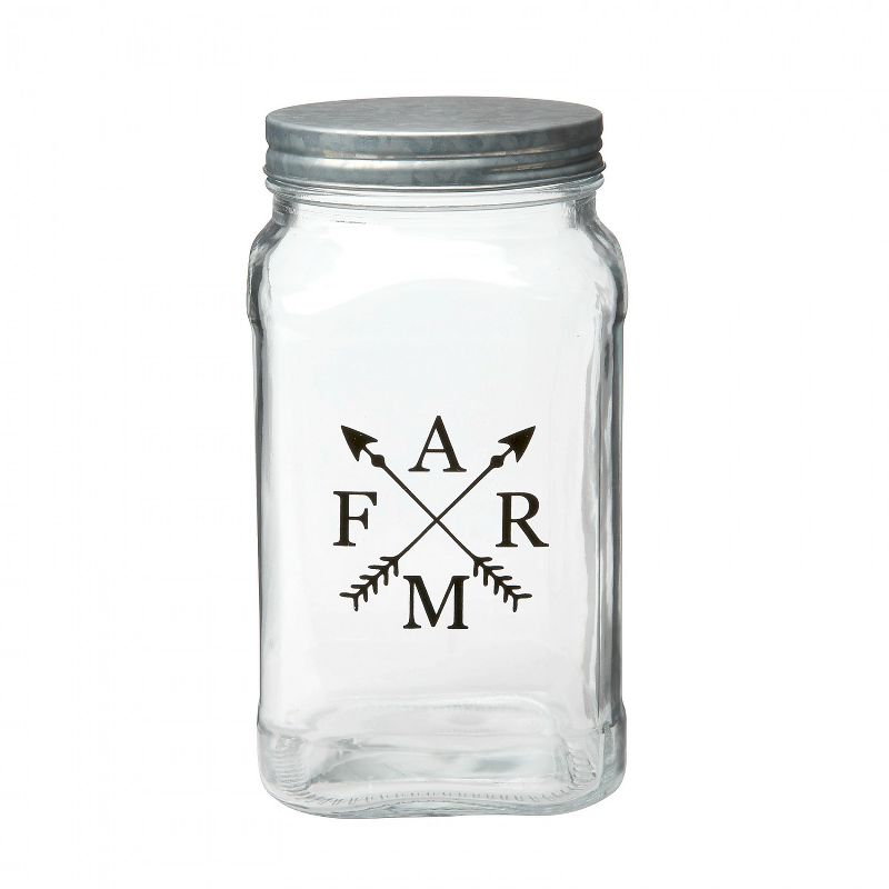 Amici Home Farm Arrows Glass Canister, 50oz