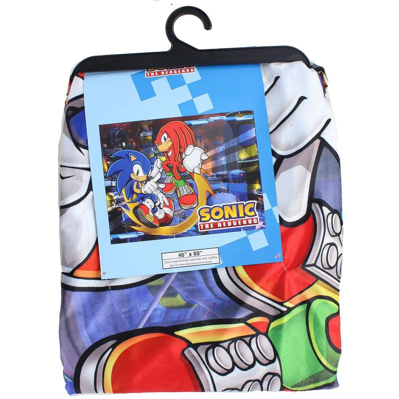 Great Eastern Entertainment Co. Sonic the Hedgehog Sonic & Knuckles 46x60 Inch Fleece Throw Blanket