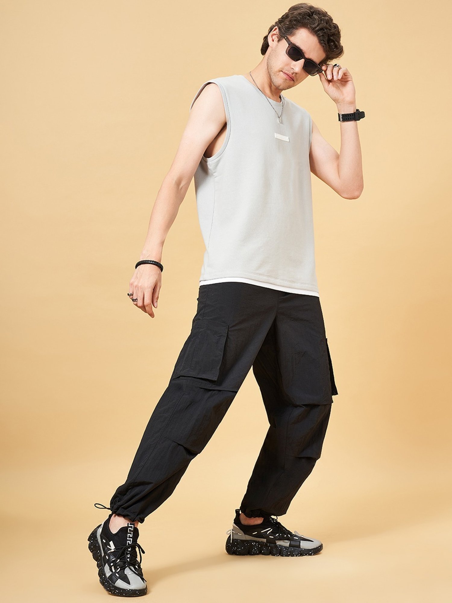 Street 808 By Pantaloons Gray Violet Regular Fit Vest