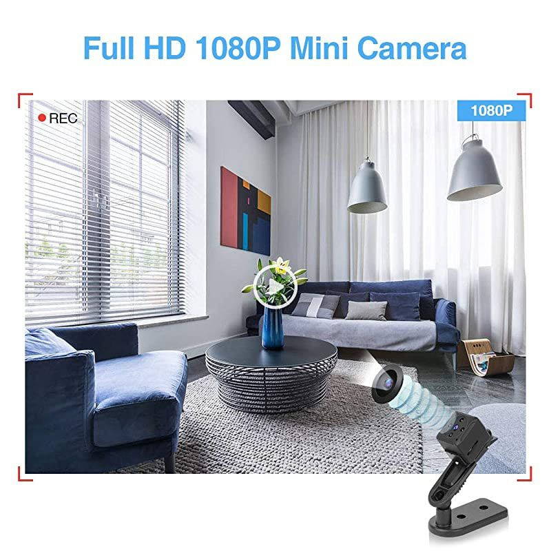 Mini Spy Camera Wireless Hidden  Full HD 1080P Portable Small Covert Home Nanny Cam with Motion Detection and Night Vision IndoorOutdoor Micro Security Surveillance Hidden Camera