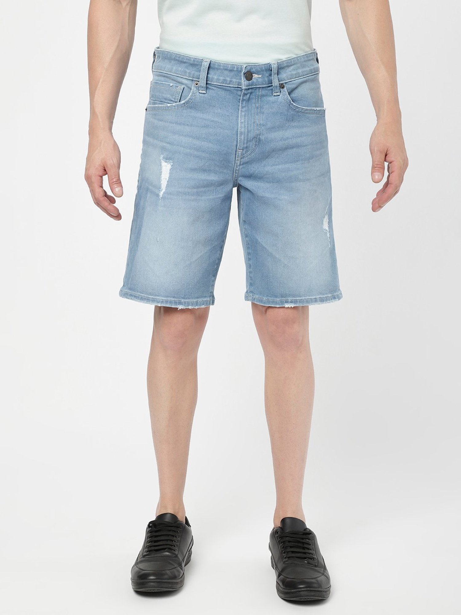 Passion Light Blue Regular Fit Denim Shorts