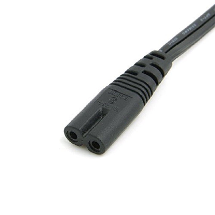 IEC 60320 C8 Plug to C7 Receptacle Male to Female Extension Power Supply Main Adapter Cable 30cm/1ft
