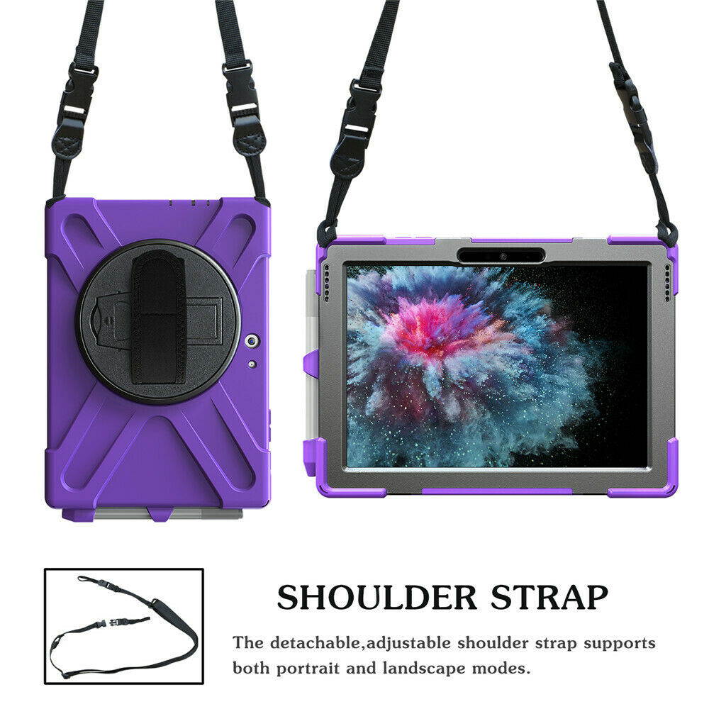 Werleo Surface Pro 6 Case Surface Pro Case 2017 Heavy Duty Full-Body Rugged Protective Case Cover with Kickstand Hand Strap for Microsoft Surface Pro 6 2018 / Surface Pro 5 2017 / Surface Pro 4 2015