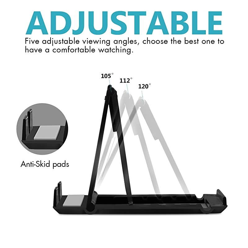 Phone Stand4 Pack Tablet StandUniversal Foldable Multiangle Pocket Desktop Holder Cradle for Tablets611quotiPhone X87 Plus76s654 SE iPad mini Nintendo Switch Samsung GalaxyBlack