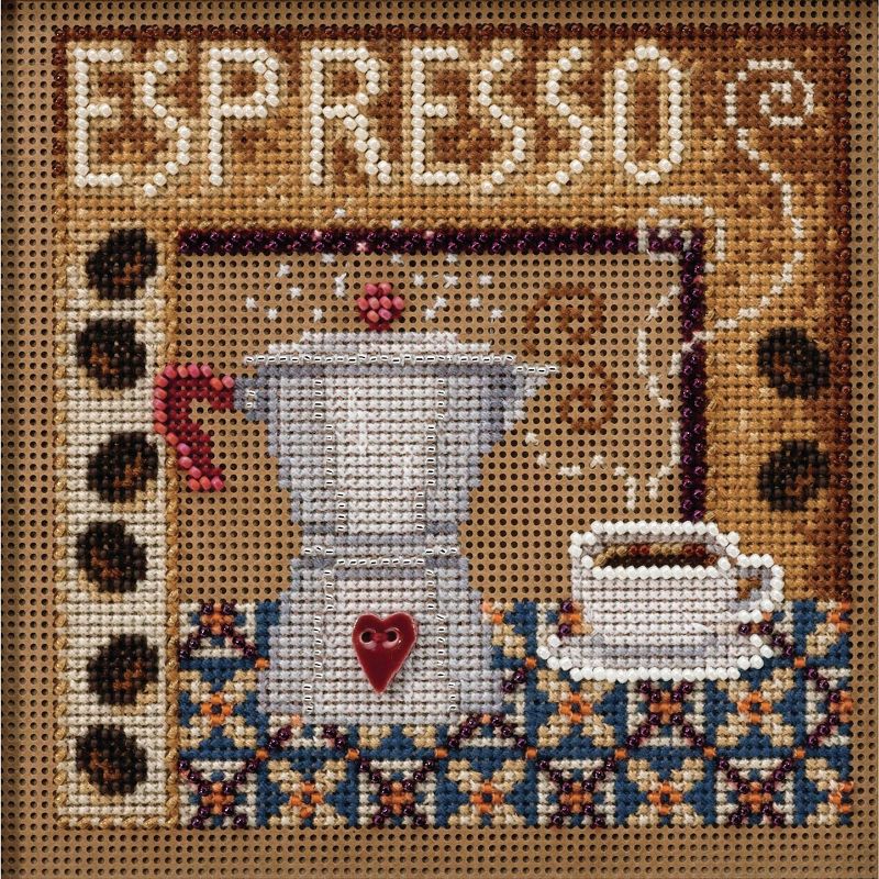 Mill Hill Buttons & Beads Counted Cross Stitch Kit 5"X5"-Espresso (14 Count)