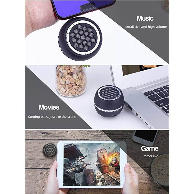 Mini Portable Speaker, 3W Mobile Phone Speaker Line-in Speaker with 3.5mm AUX Audio Interface for Smartphone/Tablet/Computer