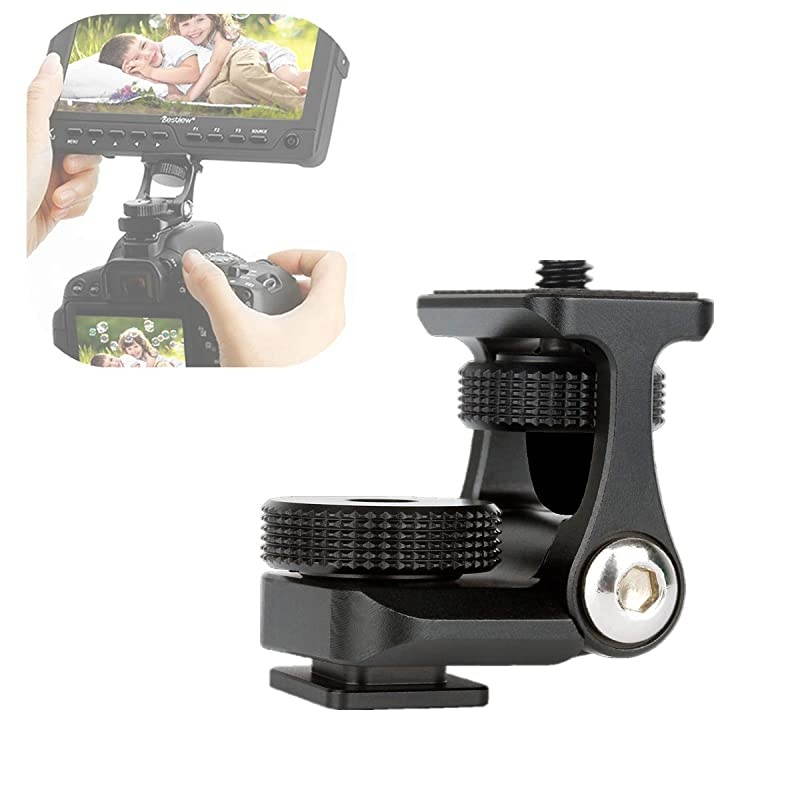 R007 Camera Monitor Mounting Bracket Adjustable Angle 14 Thread Ballhead DSLR Cold Shoe Adapter Attach External Microphone Light Flash Accessories Magic Arm Mini Holder Mount Portable