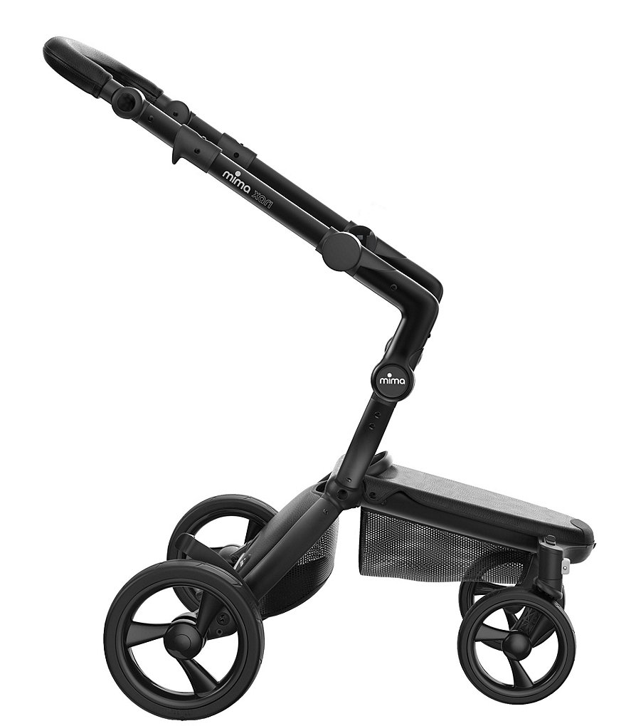 Mima Xari Stroller - Black Chassis with Snow White Reversible Seat and Carrycot