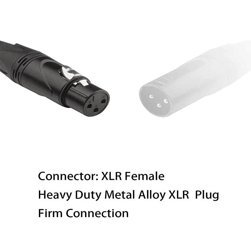 Mini XLR Cable 5FT Mini 3 Pin XLR Male to XLR Female Microphone Cable for Blackmagic Pocket BMPCC 4K Camera Video Assist 4K 5 Feet