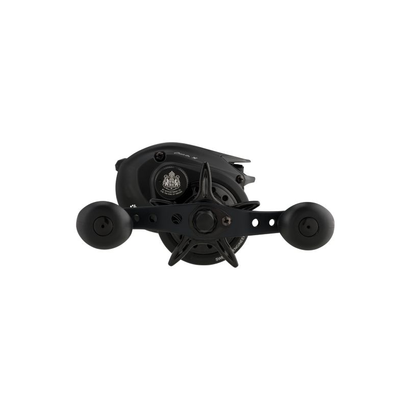 Abu Garcia REVO4 X Revo X Low Profile Baitcasting Star Drag Fishing Reel with 7 Stainless Steel Ball Bearings Plus 1 Roller Bearing, Black