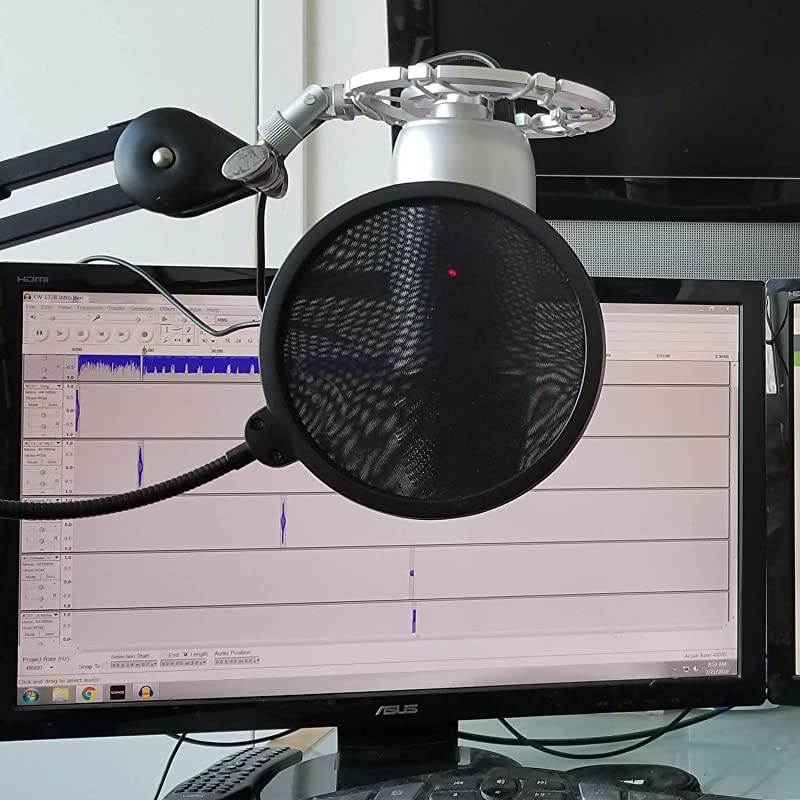 Filter Studio Double Round Shape Microphone Screen Filter Double Layer Sound Shield Guard Windscreen