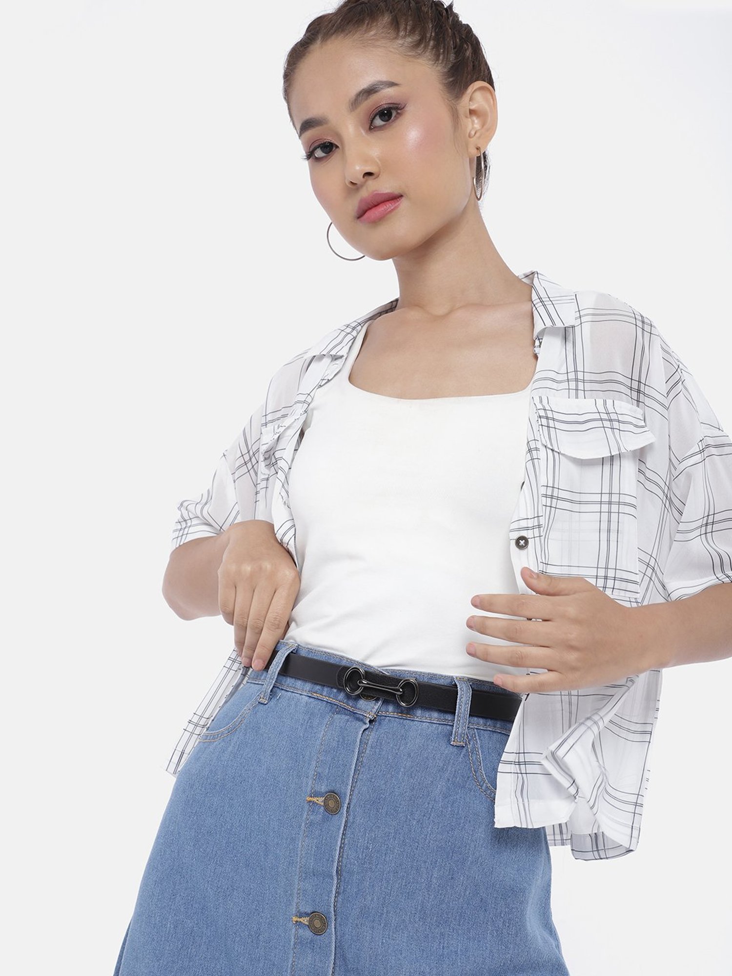 Crusset Black Casual Belt for Women