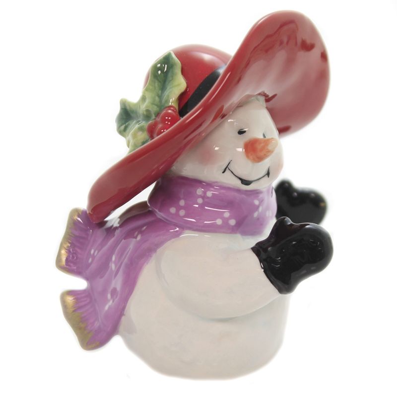 Tabletop 4.0" Snowman Couple Salt/Pepper Christmas Dinner Cosmos Gifts Corp.  -  Salt And Pepper Shaker Sets
