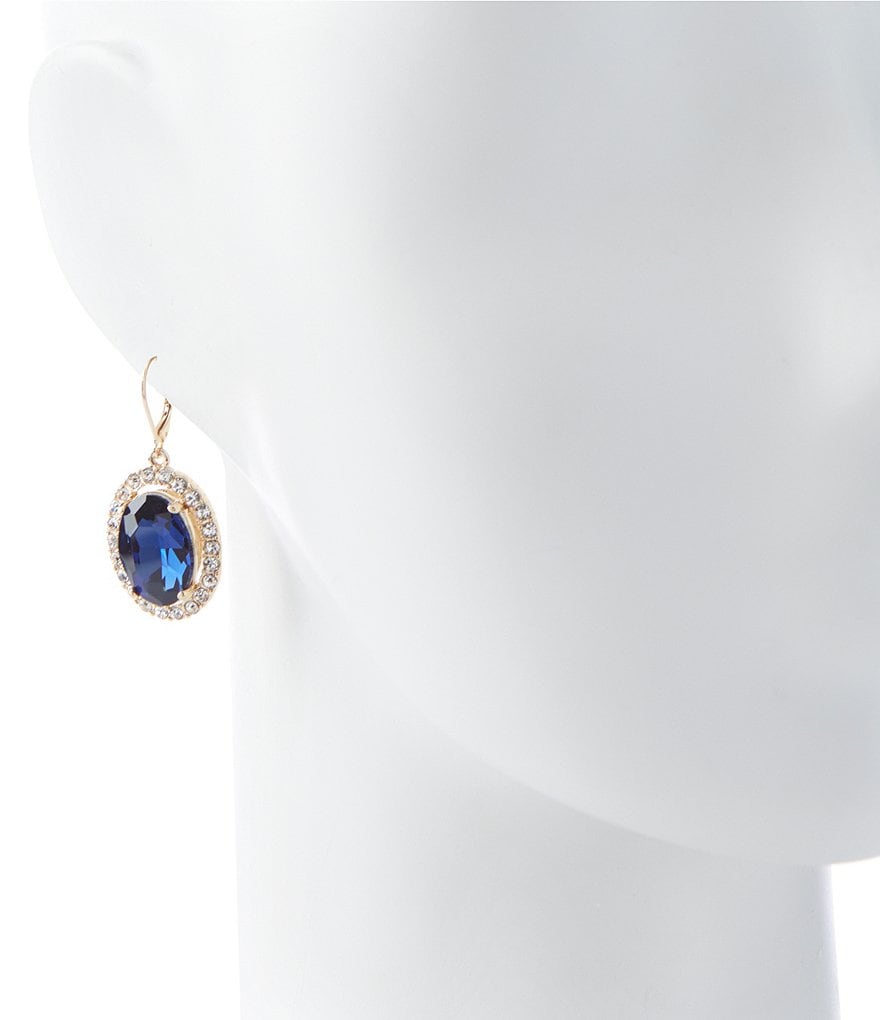 Gemma Layne Pave Oval Drop Earrings