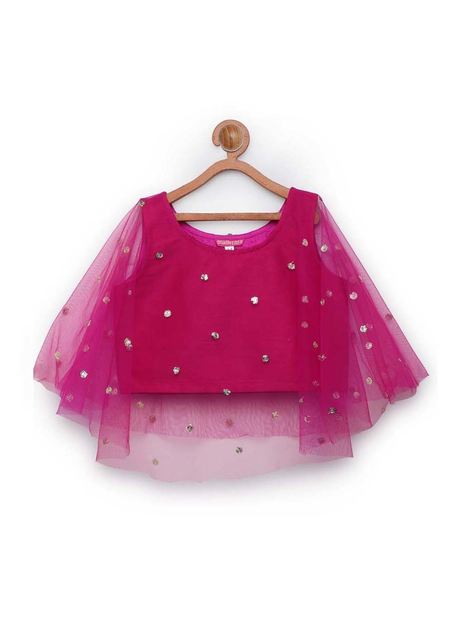 studiorasa Kids Pink Embellished Top