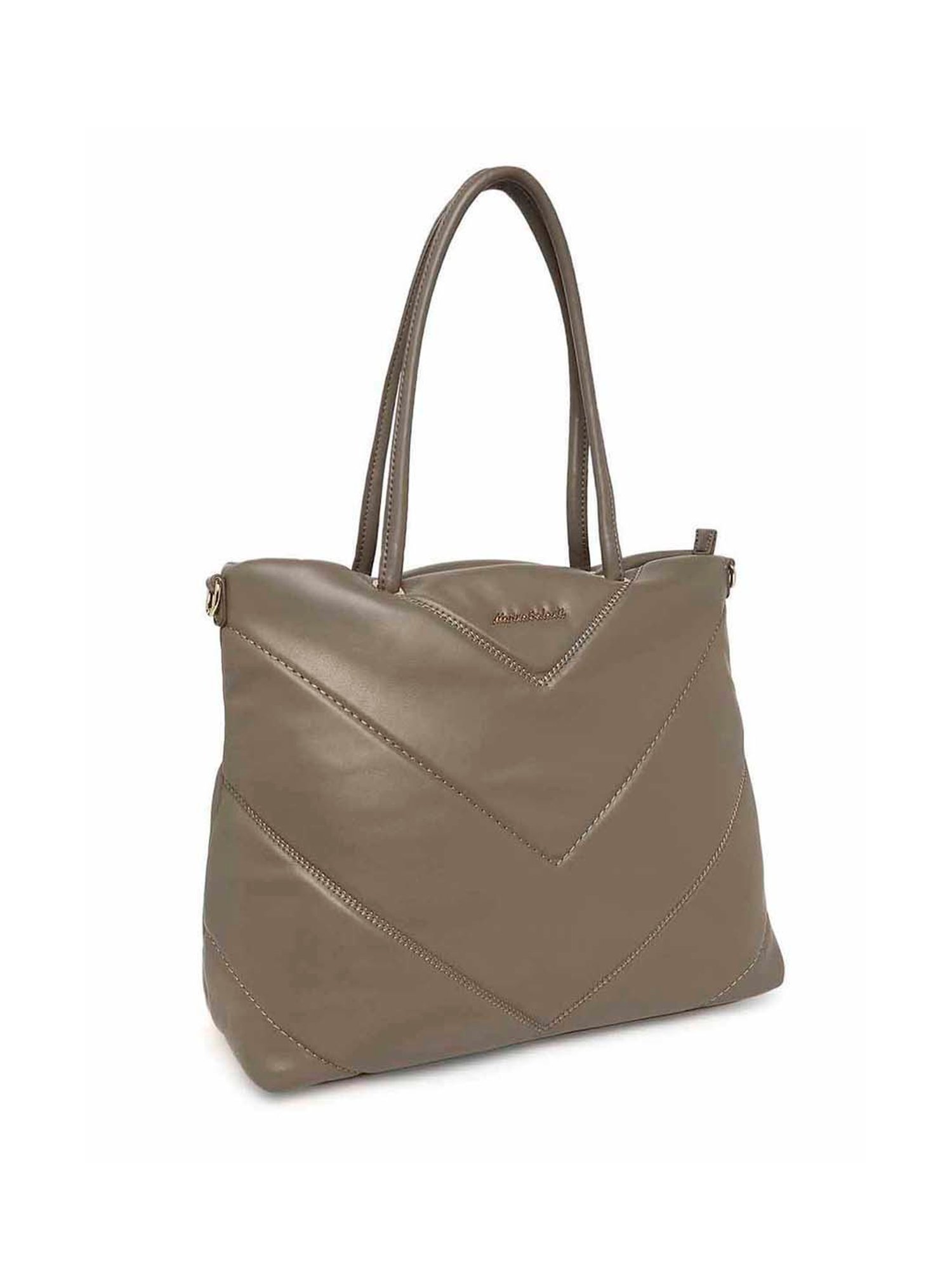 Marina Galanti Brown Textured Medium Tote Handbag