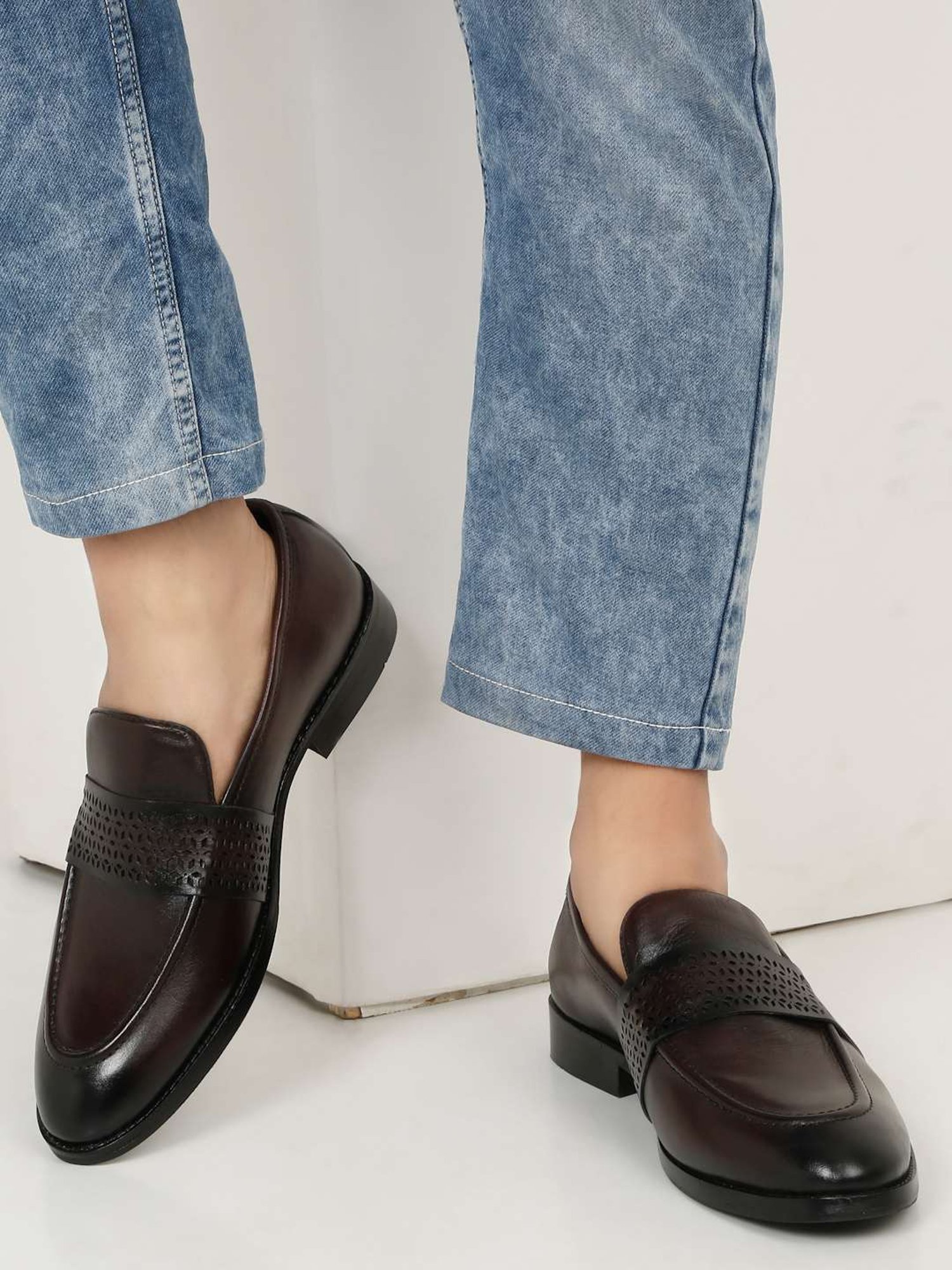 Teakwood Leathers Men's Brown Formal Loafers