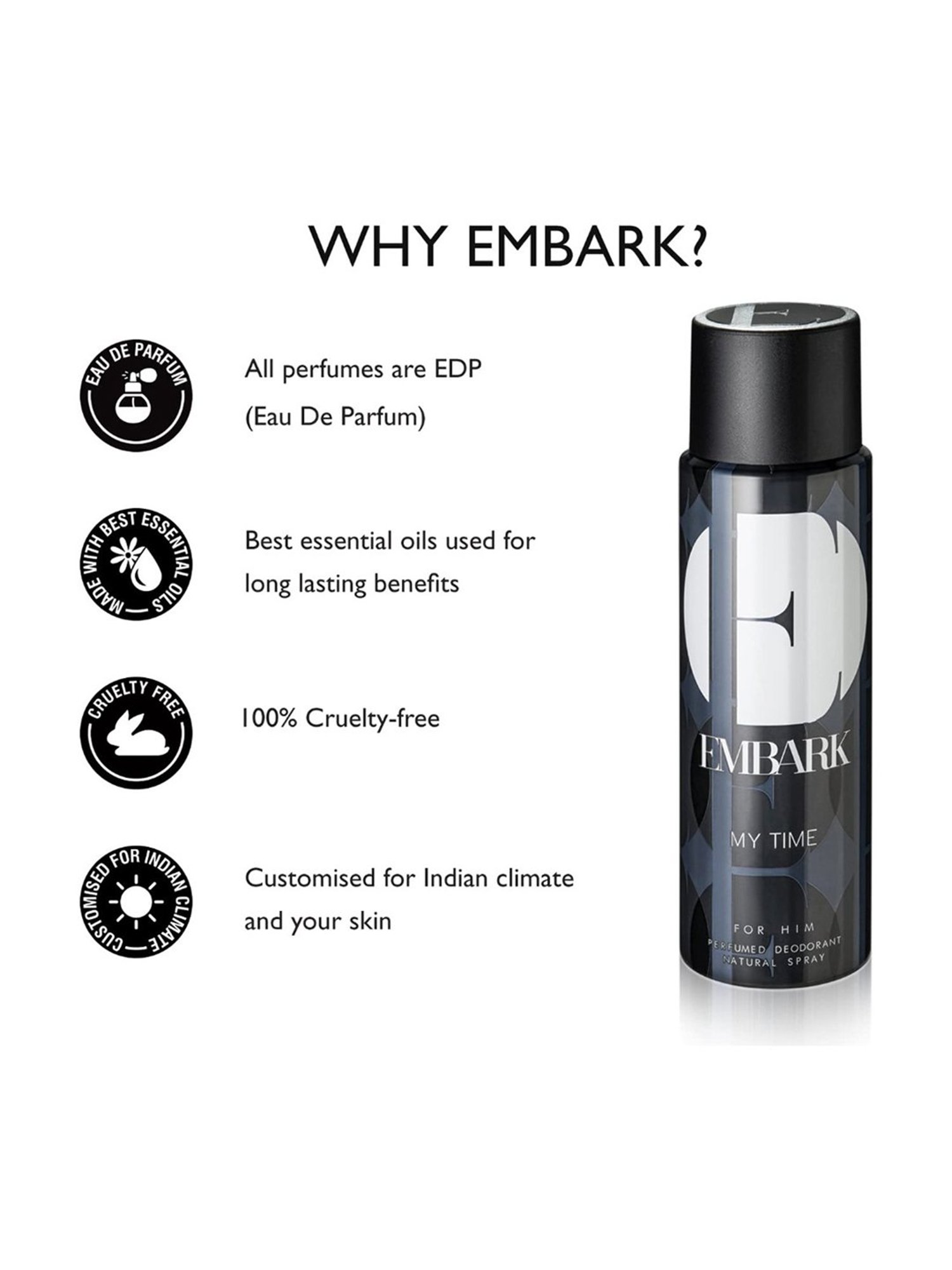 EMBARK My Time Perfumed Deodorant for Him - 150 ml
