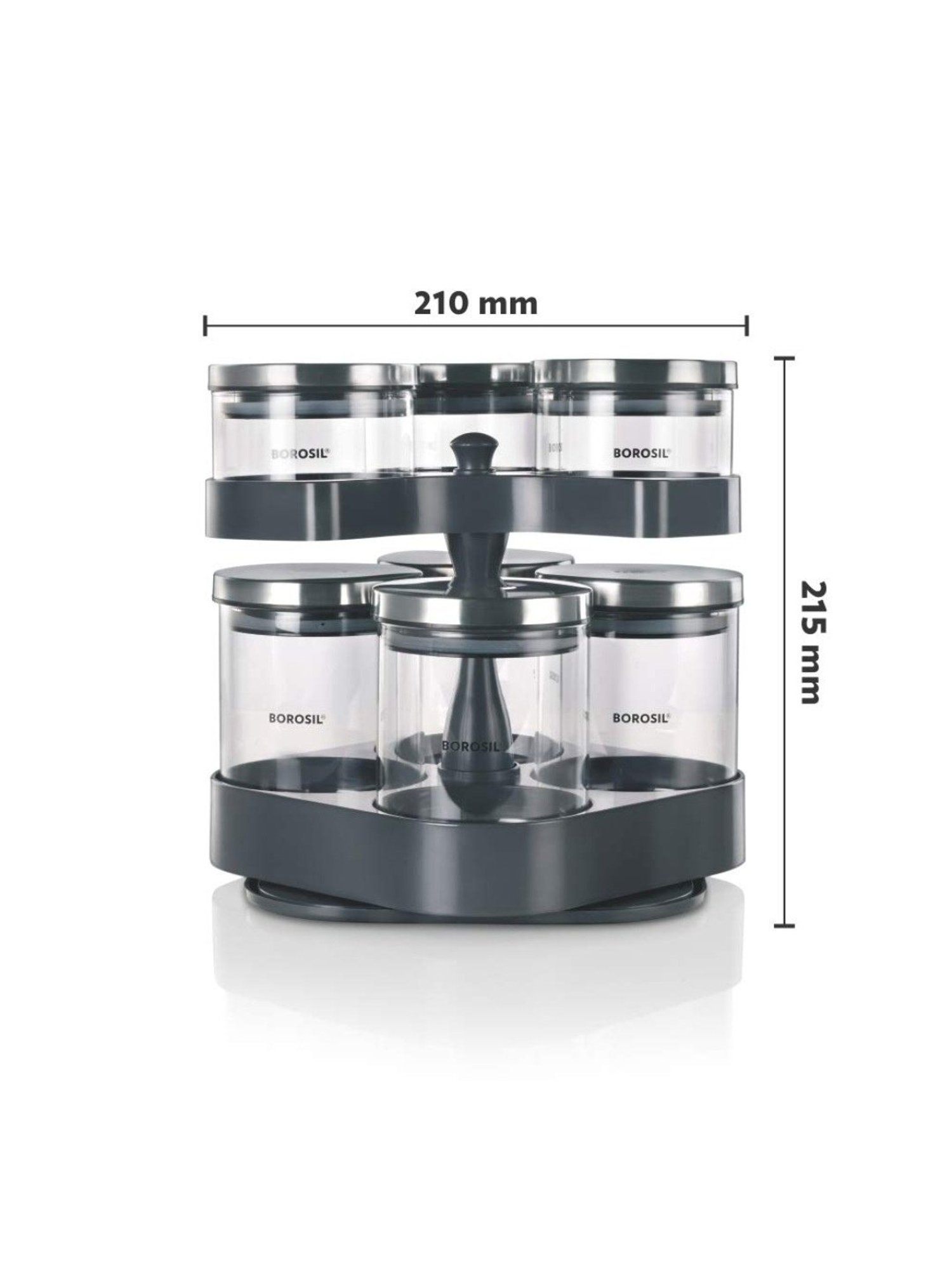 Borosil Transparent Glass Jar & Container (600ml)