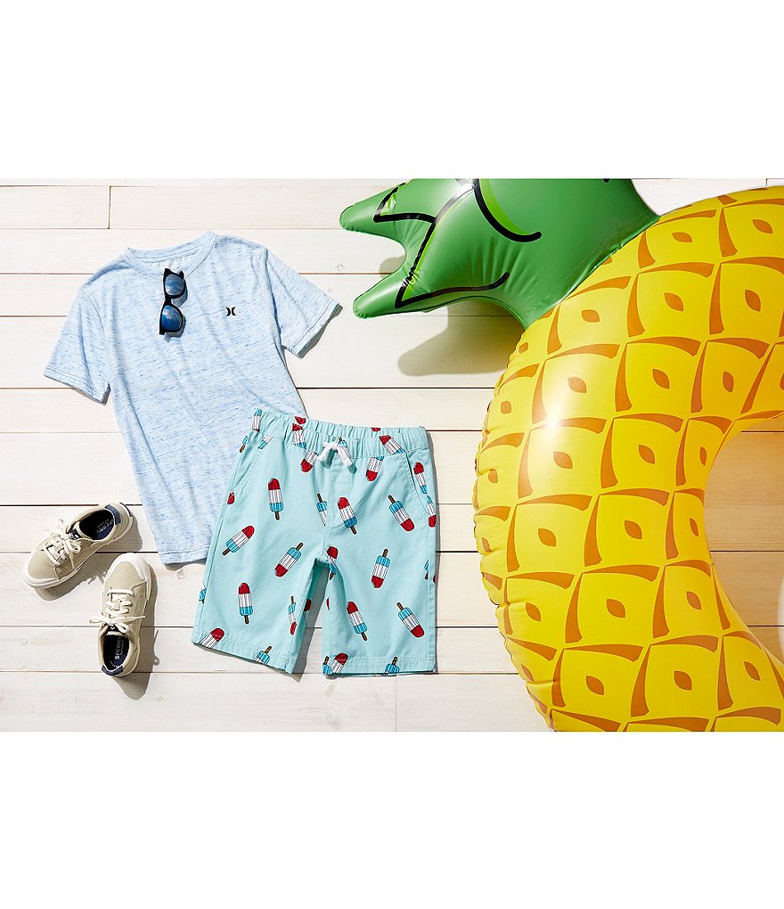 Hurley Big Boys 8-20 Cloud Slub Staple Short-Sleeve V-Neck Tee