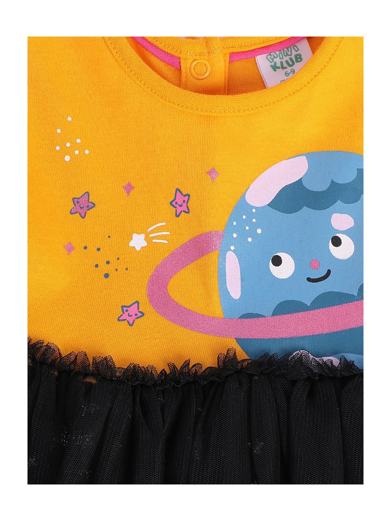 Nauti Nati Kids Blue Embroidered Dress