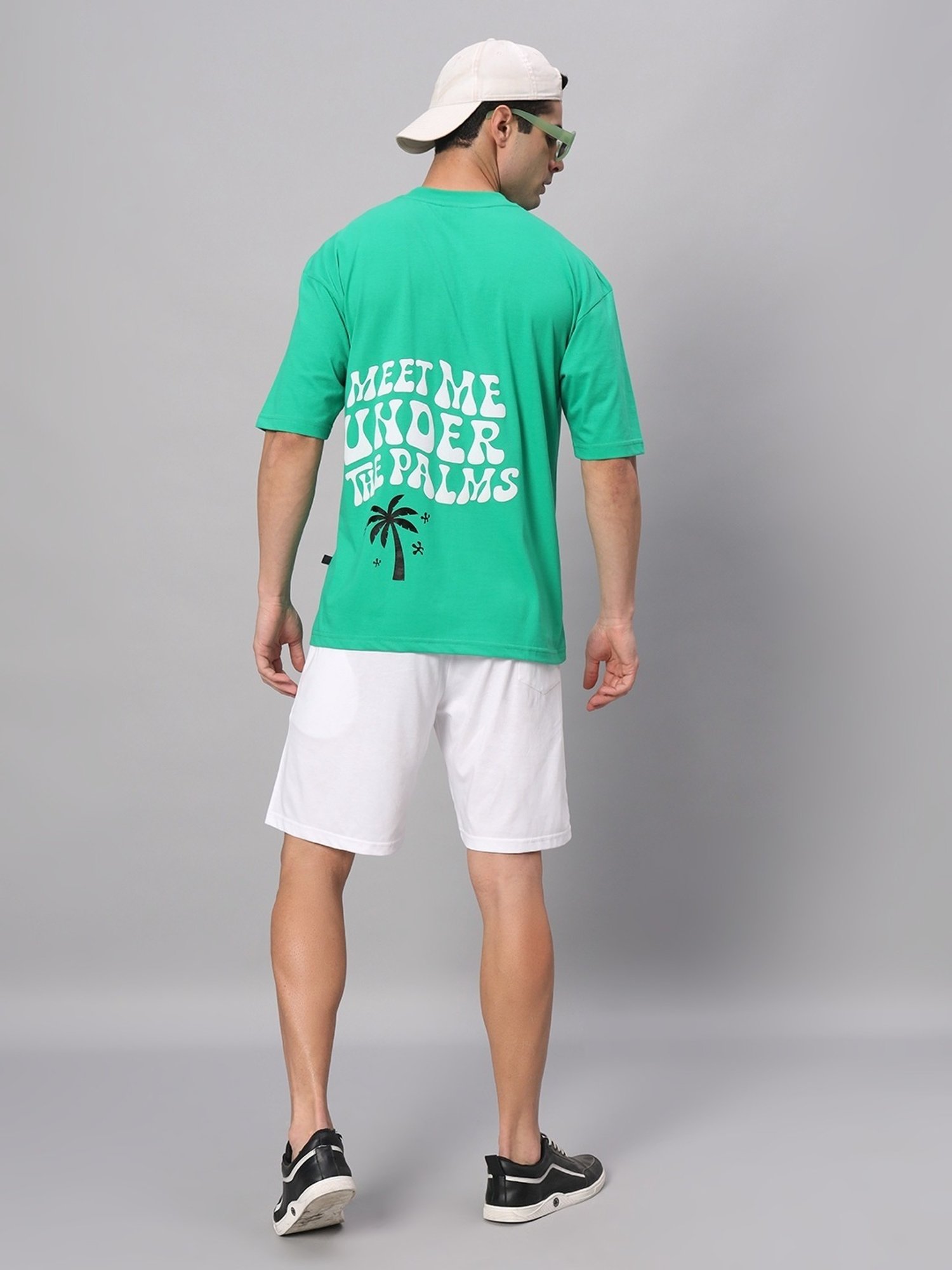 Griffel Green Cotton Loose Fit Printed Co-Ord Set