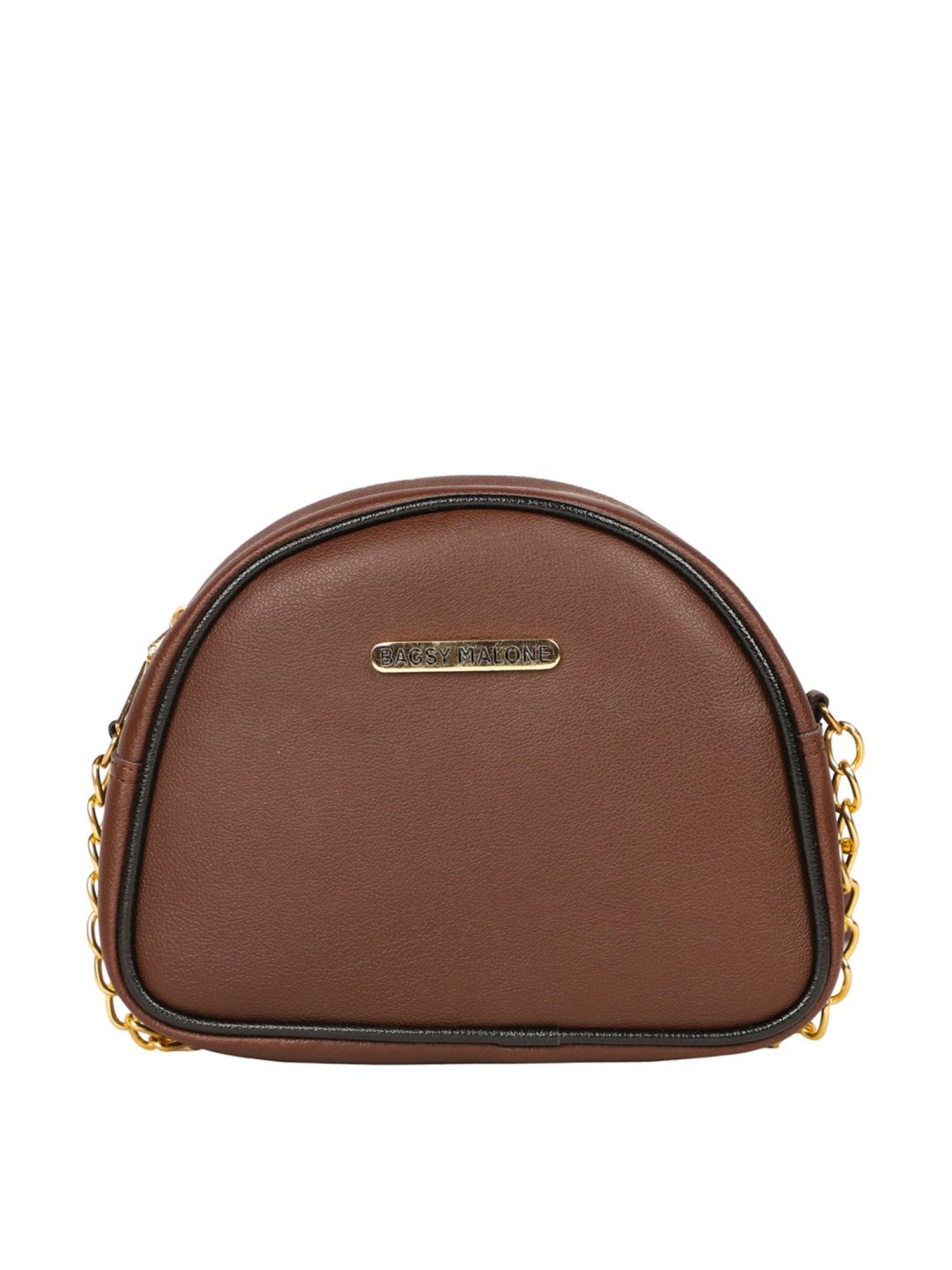 Bagsy Malone Brown Solid Medium Handbag
