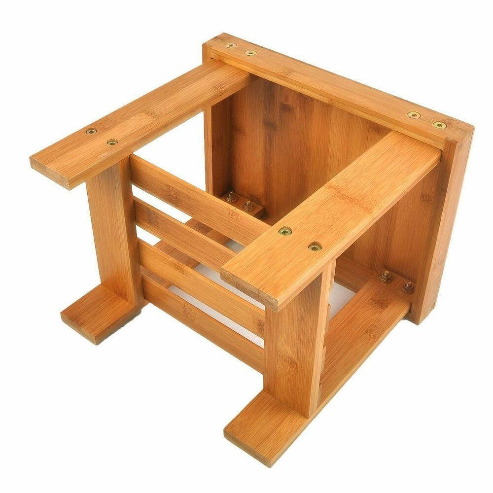 Durable Small Bench Bathroom Stepping Chair Foot Rest Stool Storage 2 Colors NEW