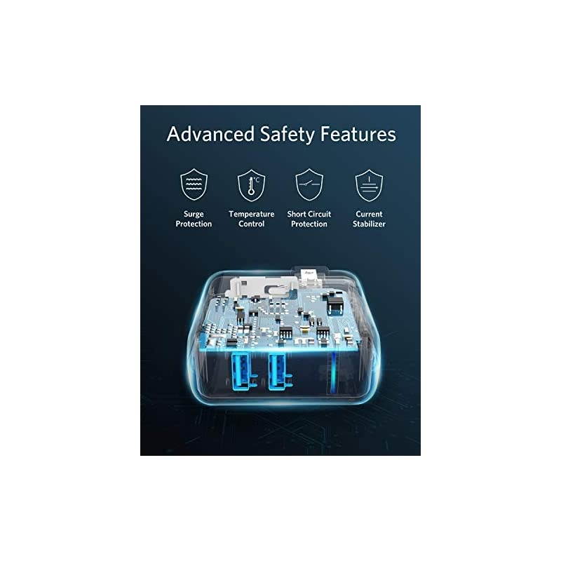 USB Charger  Elite Dual Port 24W Wall Charger PowerPort 2 with PowerIQ and Foldable Plug for iPhone 11XsXS MaxXRX876Plus iPad ProAir 2Mini 3Mini 4 Samsung S4S5 and More